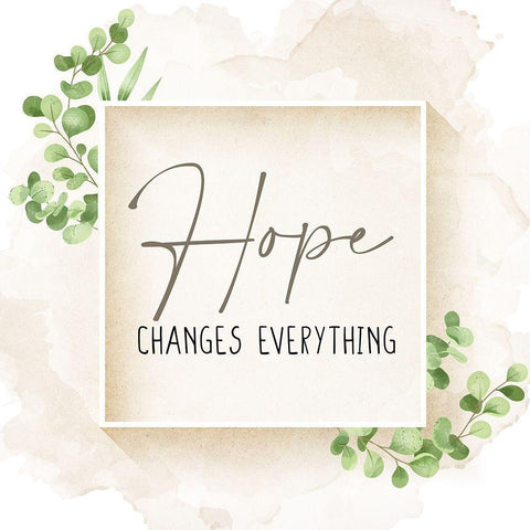 Hope Changes Black Modern Wood Framed Art Print by Allen, Kimberly