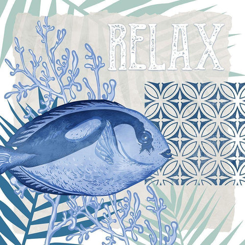 Under the Sea 1 Black Modern Wood Framed Art Print by Allen, Kimberly