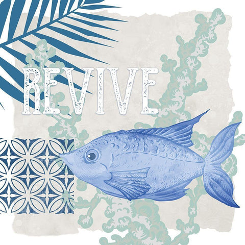 Under the Sea 2 White Modern Wood Framed Art Print with Double Matting by Allen, Kimberly