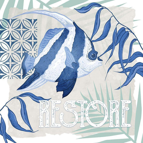 Under the Sea 3 Black Modern Wood Framed Art Print by Allen, Kimberly