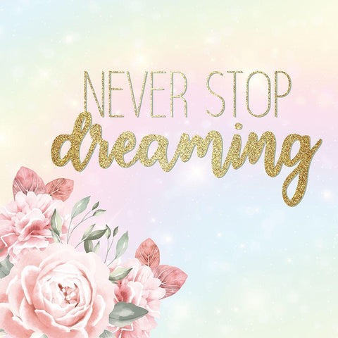 Never Stop Dreaming White Modern Wood Framed Art Print by Allen, Kimberly