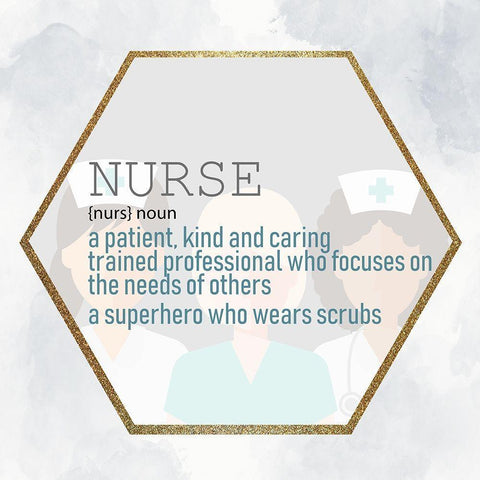Nurse Black Modern Wood Framed Art Print with Double Matting by Allen, Kimberly