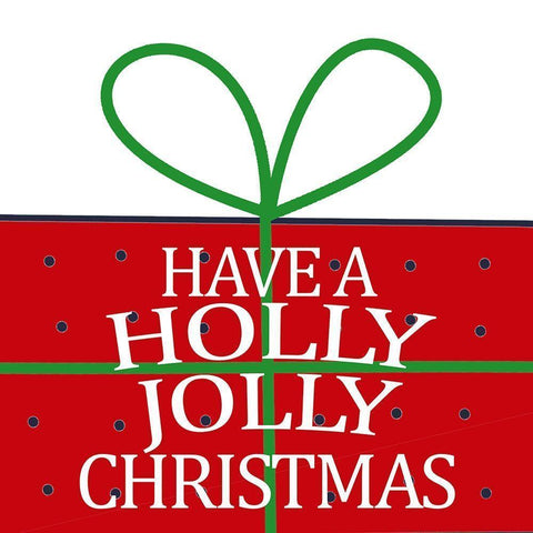 Holly Jolly Presents Black Modern Wood Framed Art Print with Double Matting by Allen, Kimberly