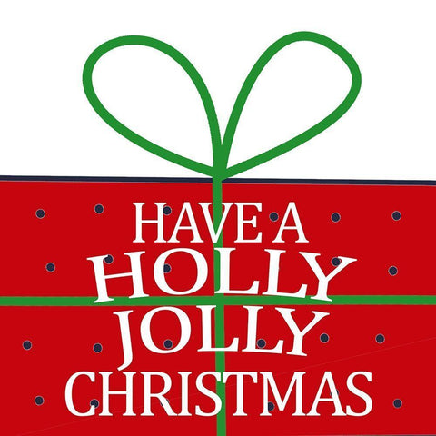 Holly Jolly Presents Black Ornate Wood Framed Art Print with Double Matting by Allen, Kimberly