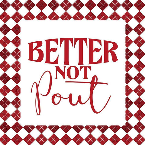 Better Not Pout Black Modern Wood Framed Art Print by Allen, Kimberly