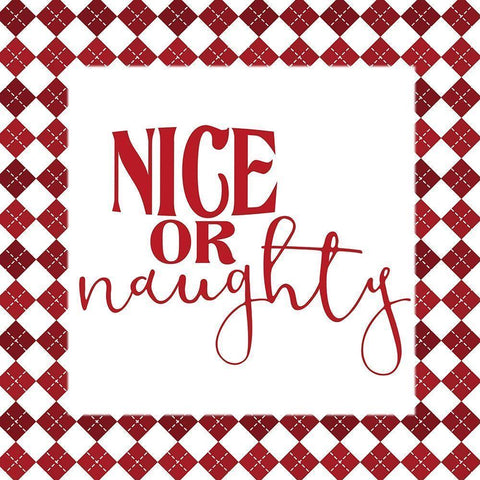 Nice or Naughty Black Modern Wood Framed Art Print by Allen, Kimberly
