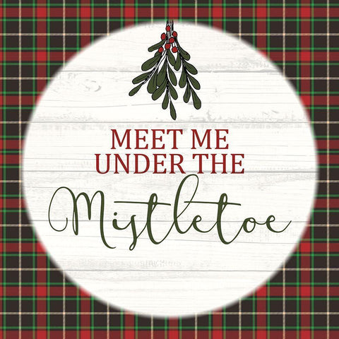 Mistletoe Gold Ornate Wood Framed Art Print with Double Matting by Allen, Kimberly