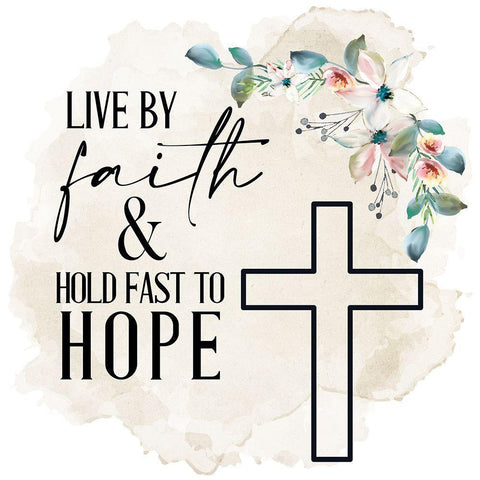 Hold Fast to Hope Black Ornate Wood Framed Art Print with Double Matting by Allen, Kimberly