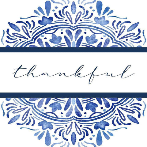 Thankful Medallion Black Modern Wood Framed Art Print by Allen, Kimberly