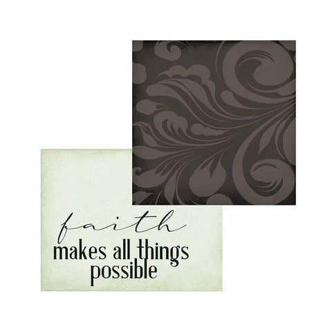 Faith Patchwork 1 Black Modern Wood Framed Art Print by Allen, Kimberly