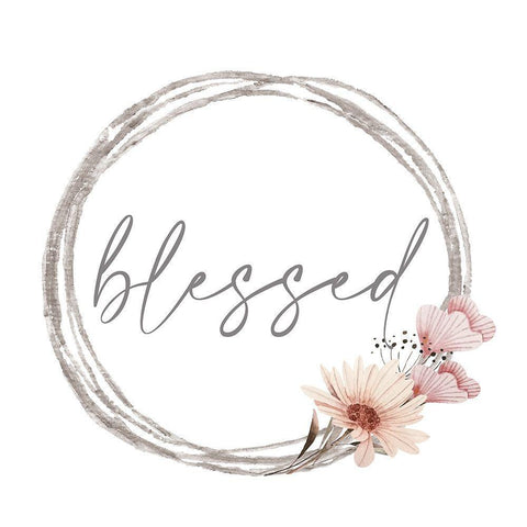 Always Blessed 1 Black Ornate Wood Framed Art Print with Double Matting by Allen, Kimberly