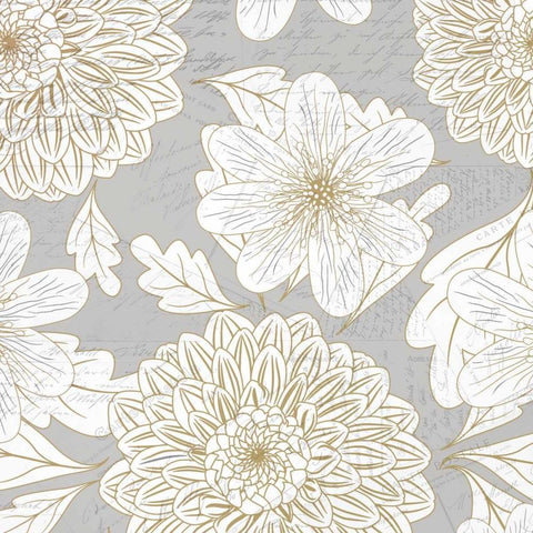 Simply Grey 1 Gold Ornate Wood Framed Art Print with Double Matting by Allen, Kimberly
