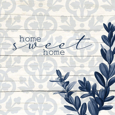 Home Sweet Home White Modern Wood Framed Art Print with Double Matting by Allen, Kimberly