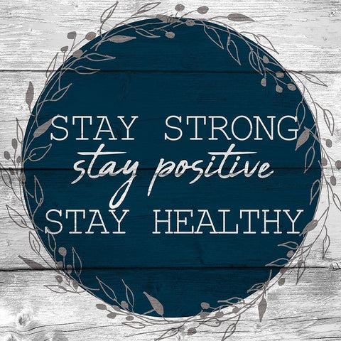 Stay Positive Gold Ornate Wood Framed Art Print with Double Matting by Allen, Kimberly