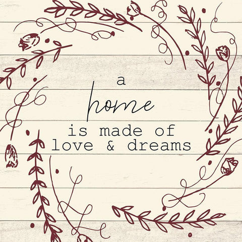 A House is made 2 Black Modern Wood Framed Art Print by Allen, Kimberly
