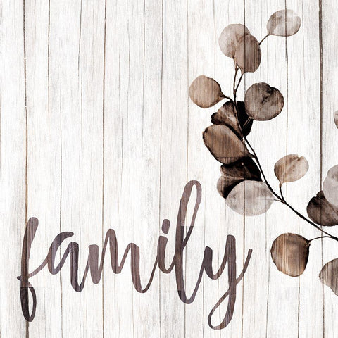 Family Branch White Modern Wood Framed Art Print with Double Matting by Allen, Kimberly
