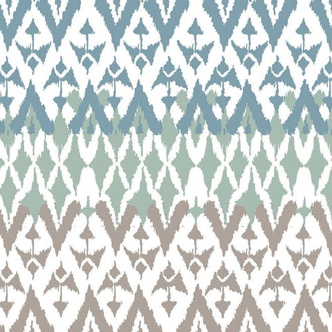 Ikat Pattern 1 Gold Ornate Wood Framed Art Print with Double Matting by Allen, Kimberly