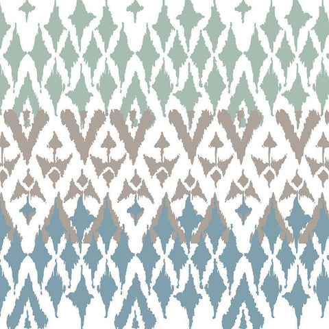 Ikat Pattern 2 Gold Ornate Wood Framed Art Print with Double Matting by Allen, Kimberly