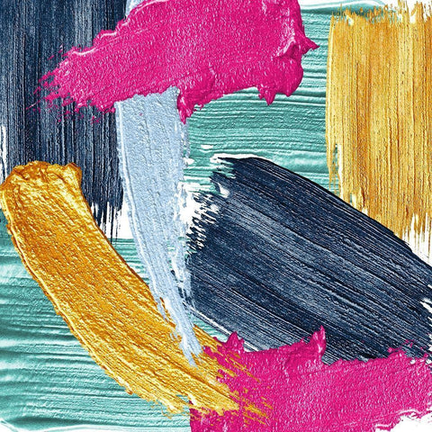 Brushes 2 White Modern Wood Framed Art Print with Double Matting by Allen, Kimberly