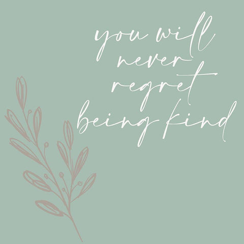 Never Regret Black Modern Wood Framed Art Print with Double Matting by Allen, Kimberly