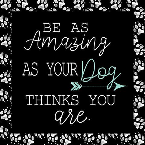 Be As Amazing Black Modern Wood Framed Art Print by Allen, Kimberly