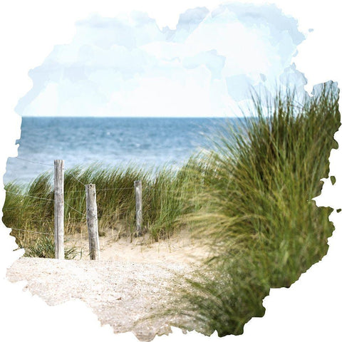 At the Beach 2 White Modern Wood Framed Art Print by Allen, Kimberly