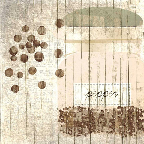 Pepper Gold Ornate Wood Framed Art Print with Double Matting by Allen, Kimberly