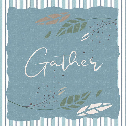 Gather Stripes Square Black Modern Wood Framed Art Print with Double Matting by Allen, Kimberly