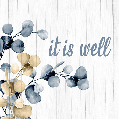 It is Well Branch Black Modern Wood Framed Art Print with Double Matting by Allen, Kimberly