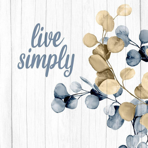 Live Simply Branch Black Ornate Wood Framed Art Print with Double Matting by Allen, Kimberly