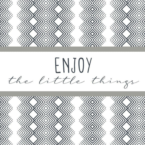 Enjoy Square White Modern Wood Framed Art Print with Double Matting by Allen, Kimberly