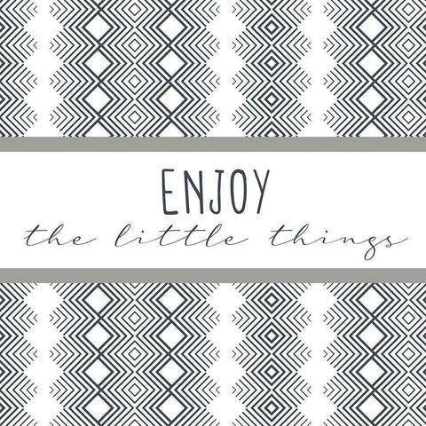 Enjoy Square Black Modern Wood Framed Art Print by Allen, Kimberly