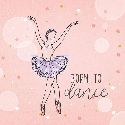 Born to Dance 1 Black Modern Wood Framed Art Print by Allen, Kimberly