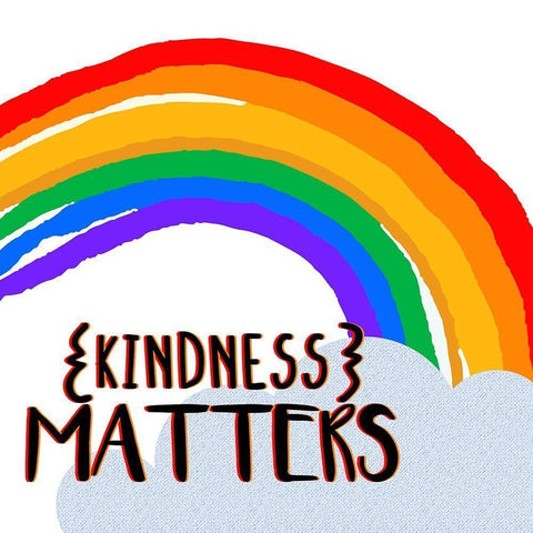 Kindness Matters Black Modern Wood Framed Art Print with Double Matting by Allen, Kimberly