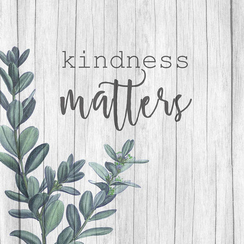 Kindness Matters Square Black Ornate Wood Framed Art Print with Double Matting by Allen, Kimberly