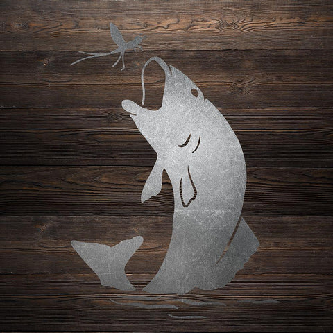 Metal Fish 2 Black Modern Wood Framed Art Print by Allen, Kimberly