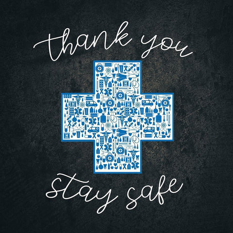 Stay Safe Black Ornate Wood Framed Art Print with Double Matting by Allen, Kimberly
