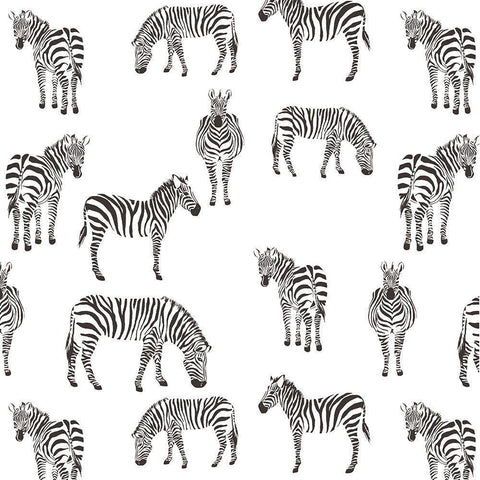 Zebra Zebra V2 White Modern Wood Framed Art Print by Allen, Kimberly