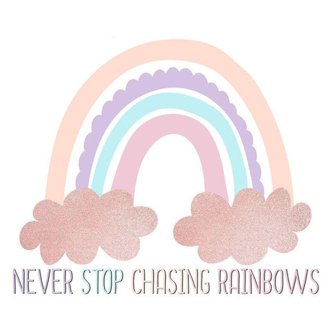 Never Stop Chasing Rainbows Black Modern Wood Framed Art Print by Allen, Kimberly