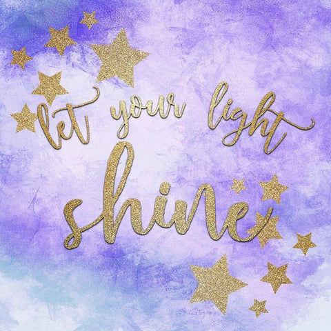 Let Your Light Shine Gold Ornate Wood Framed Art Print with Double Matting by Allen, Kimberly