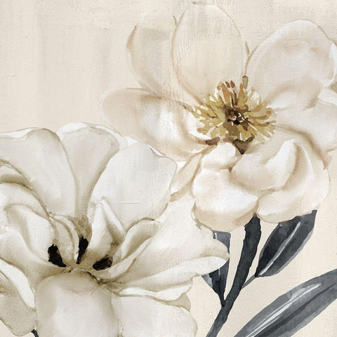 Spring Blooms White Modern Wood Framed Art Print by Allen, Kimberly