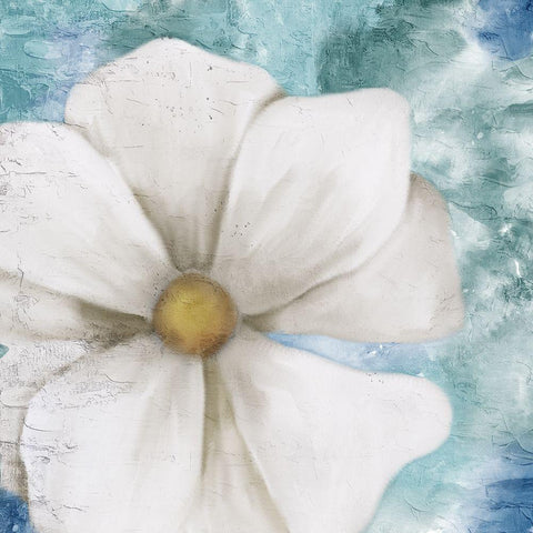 On Teal 1 White Modern Wood Framed Art Print by Allen, Kimberly