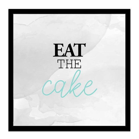 Eat the Cake White Modern Wood Framed Art Print by Allen, Kimberly