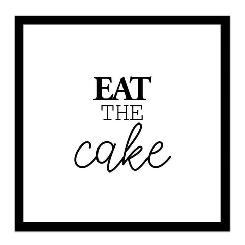 Eat the Cake Black Modern Wood Framed Art Print by Allen, Kimberly