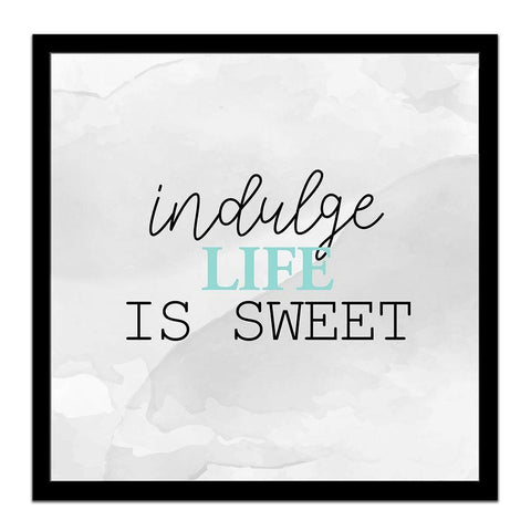 Indulge_Aqua Black Modern Wood Framed Art Print with Double Matting by Allen, Kimberly