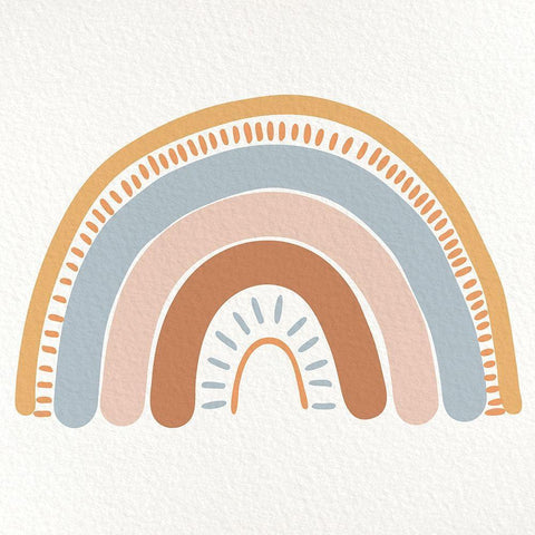 ABC Rainbow 3 White Modern Wood Framed Art Print by Allen, Kimberly