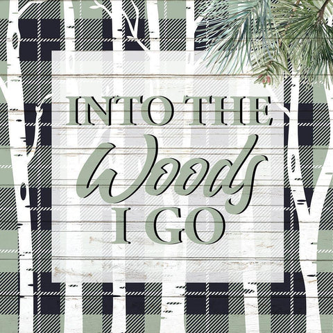 Into The Woods White Modern Wood Framed Art Print by Allen, Kimberly