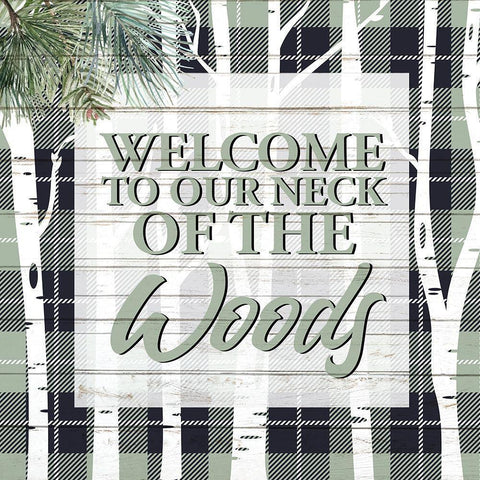 Our Neck of the Woods Black Ornate Wood Framed Art Print with Double Matting by Allen, Kimberly