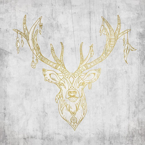 Wild 3 Gold Ornate Wood Framed Art Print with Double Matting by Kimberly, Allen