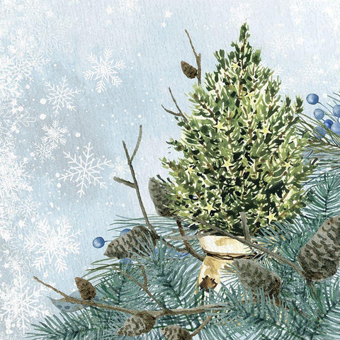 Winter Owl 4 Gold Ornate Wood Framed Art Print with Double Matting by Allen, Kimberly